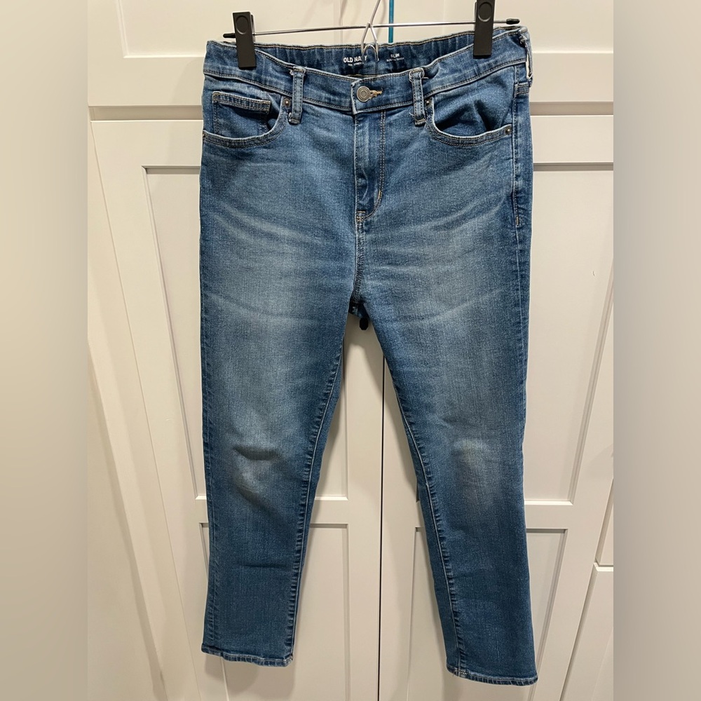 Old Navy Boys 360 Stretch Jeans, size 18 Slim Straight. Super light wear!